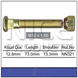 Extended Length Stud & Nut to Suit Ford Ranger NS3720