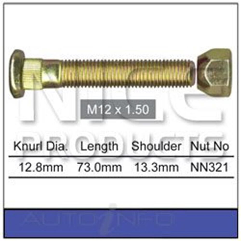 Extended Length Stud & Nut to Suit Ford Ranger NS3720