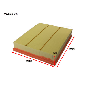 Wesfil Air Filter Panel Type WA5394 FORD RANGER