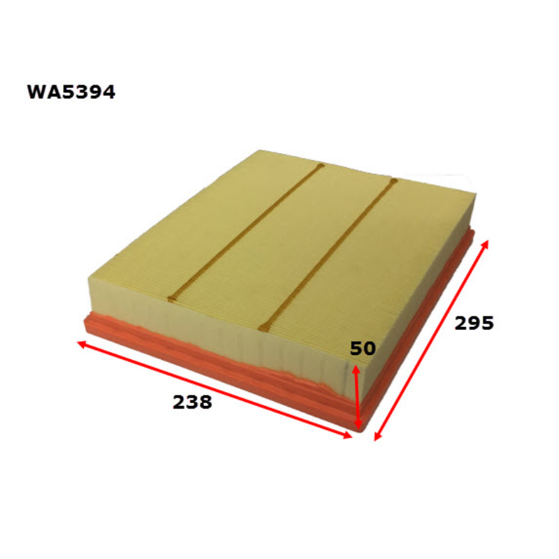 Wesfil Air Filter Panel Type WA5394 FORD RANGER