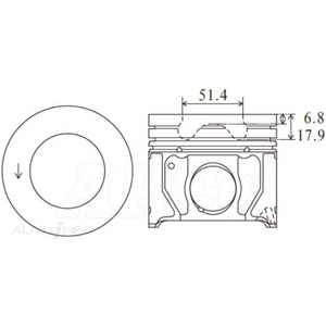Std Piston Set (inc Rings) (5) Ford Ranger 3.2 P6055 STD